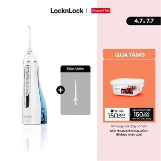 Máy tăm nước không dây 4 chế độ dùng được răng niềng Lock&Lock Cordless Oral Irrigator 200ml - Màu xanh - ENR156BLU