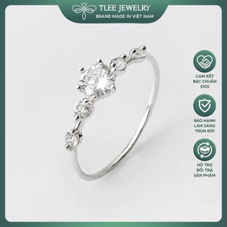 Nhẫn bạc nữ TLEE livia nạm đá lấp lánh TleeJewelry A0118