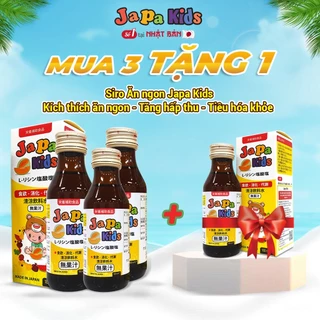 [ Chính Hãng ] Mua 3 Tặng 1 Japa Kids  Kích Thích Ăn Ngon, Tăng Chiều Cao Cho Bé 100ml