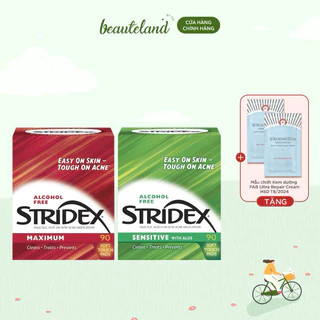 (90 miếng) Pads tẩy da chết, hỗ trợ giảm mụn Stridex Daily Care Acne Pads with Salicylic Acid, Maximum Strength