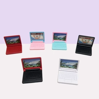 Mô hình laptop máy tính mini phụ kiện trang trí nhà búp bê