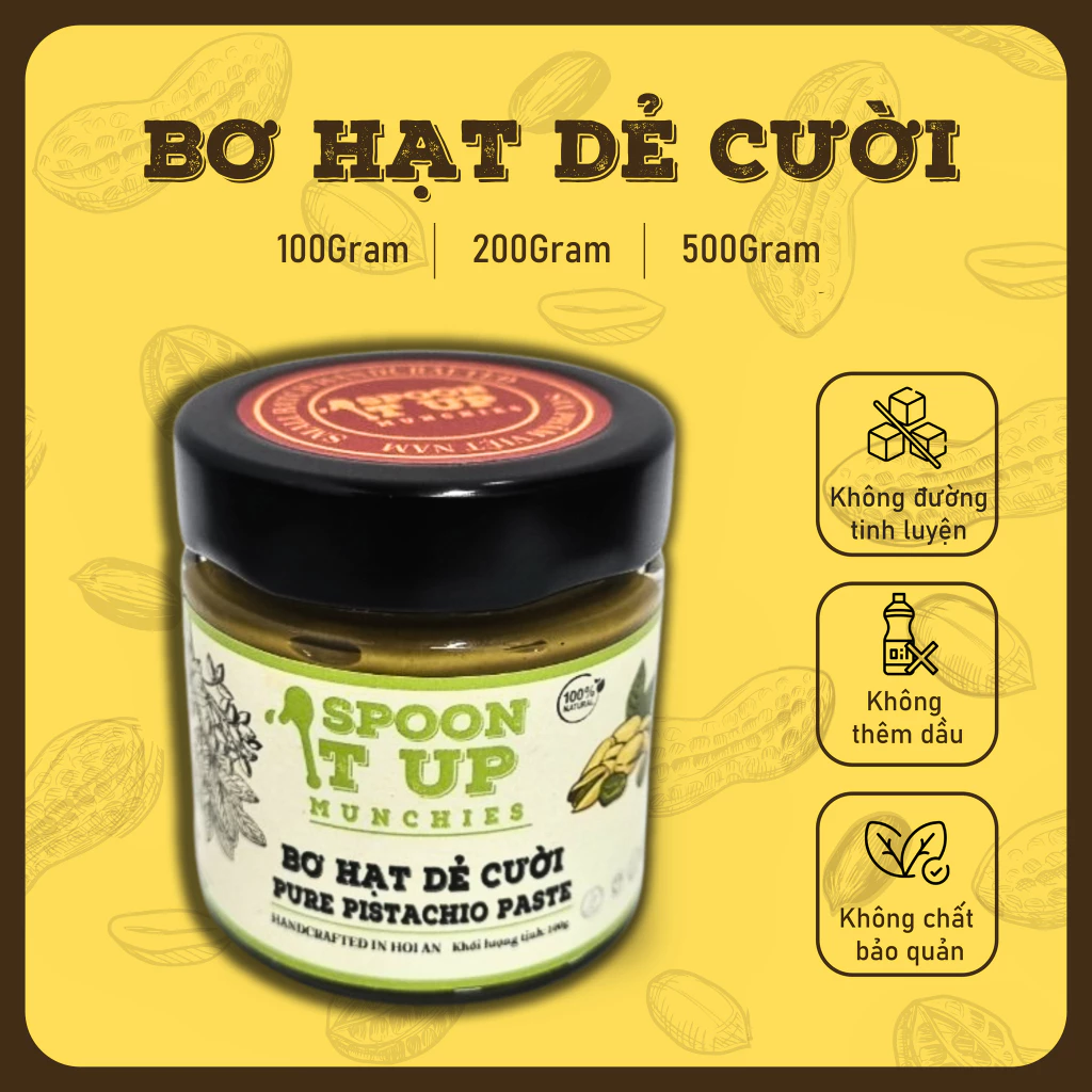 Bơ Hạt Dẻ Cười Nguyên Chất/ Pistachio Paste- Không Đường, Tốt Cho Sức Khỏe, Pistachio Perfection - Spoon It Up