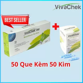 [Chính hãng] Que Thử Đường Huyết VivaCheck Ino, Hộp 25-50 Que Rời, Date Mới Nhất