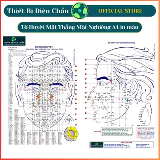 Tờ huyệt A4 in màu Diện Chẩn Diện Chẩn tặng 54 phác đồ thường dùng