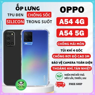 Ốp Oppo A54 4G / A54 5G Bảo Vệ Cam, Chống Sốc, Trong Suốt, Silicon