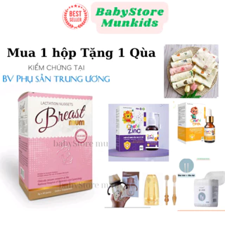 BreastMUM cốm lợi sữa cho mẹ sau sinh hỗ trợ tăng tiết sữa, giảm viêm tắc, sữa đặc,  tăng chất lượng sữa mẹ, hộp 20gói