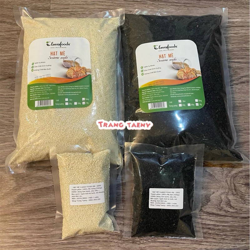 Hạt mè đen trắng Classy foods 100g (Tách từ túi 1kg)