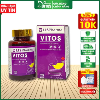 Viên Dạ Dày Vitos Hộp 100gam - Giảm Trào Ngược, Viêm Loét Dạ Dày, Dứt Điểm Đau Dạ Dày Dai Dẳng