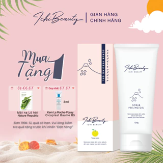 Tẩy tế bào chết mặt Ichi Beauty Scrub Peeling Gel tẩy da chết mặt cho da dầu mụn Nhật Bản 120g | Ichibeauty.vn