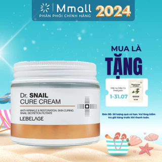 Kem ốc sên Lebelage Dr. Snail Cure Cream dưỡng ẩm và trắng da Hàn Quốc chính hãng 70ml | Mmall_vn