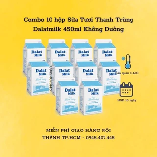 COMBO 10 HỘP SỮA TƯƠI THANH TRÙNG DALATMILK 450ML