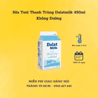 Sữa Tươi Thanh Trùng Đà Lạt Milk 450ml