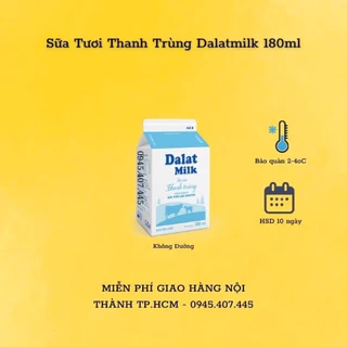 Sữa Tươi Thanh Trùng Đà Lạt Milk 180ml