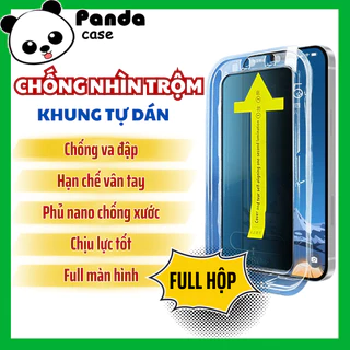 Kính Cường Lực Iphone Tự Dán Chống Nhìn Trộm FULL HỘP VÀNG Cho ip 7P/8P/X/Xsmax/11/11promax/...13promax - Panda Case