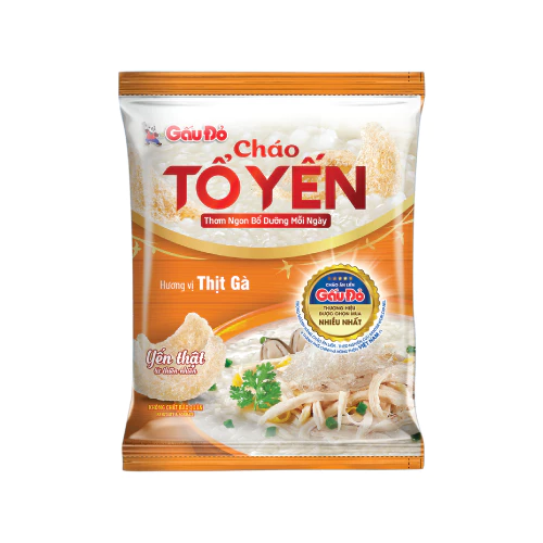 Cháo tổ yến Gấu Đỏ - THÙNG 30 GÓI