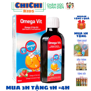 Siro Omega Vit - Bổ Sung Vitamin và Khoáng Chất, Tăng Cường Khả Năng Chống Oxy hoá, Tốt Cho Não Bộ Và Mắt