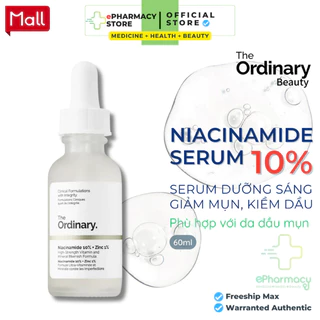 Serum The Ordinary Niacinamide 10% + Zinc 1% 30ml Làm Sáng Da Thu Nhỏ Lỗ Chân Lông