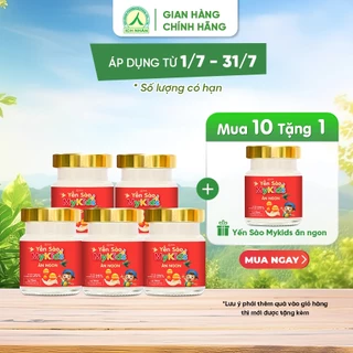 Combo 4 Lọ Yến sào Mykids lọ 70ml tổ yến chưng đường phèn, Lysine và Taurine, Hỗ trợ tăng đề kháng, Dưỡng chất cho trẻ