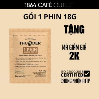 Cà Phê 1 phin 18g Thundner Nhãn Nâu (Xay Sẵn)