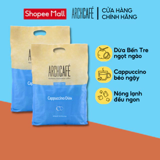 Combo 2 Túi Cà phê Cappuccino Dừa - Cafe hoà tan Archcafé (túi 50 gói x 20g)