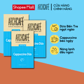 Combo 3 Cà phê hòa tan vị Cappuccino Dừa Archcafé (hộp 12 gói x 20g)