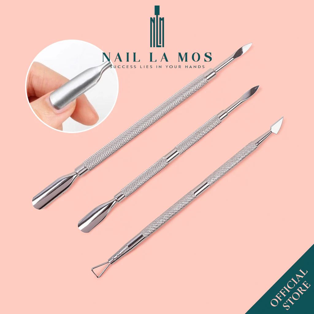 Cây đẩy da chết (sủi móng) - Cây cạo sơn gel, lấy khóe móng loại inox 304 chuyên dụng