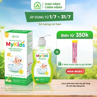 Sữa tắm gội thảo dược Mykids cho bé làm sạch, dưỡng ẩm cho da, bảo vệ da trẻ khỏi mụn nhọt, rôm sảy, mẩn ngứa Chai 200ml