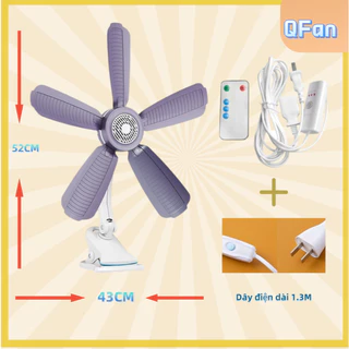 Quạt kẹp bàn mini quạt êm, gió mát gồm 5 cánh, 6 cánh, 8 cánh