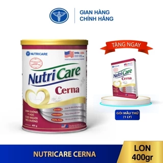 Lon sữa Nutricare Cerna 400g - Dinh dưỡng cho người đái tháo đường, tiểu đường