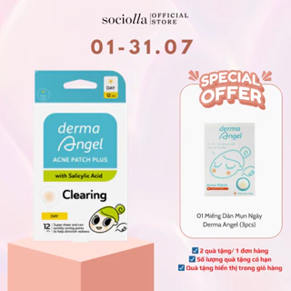 Miếng Dán Mụn Derma Angel Acne Patch Plus with Salicylic Acid Day 12 Miếng