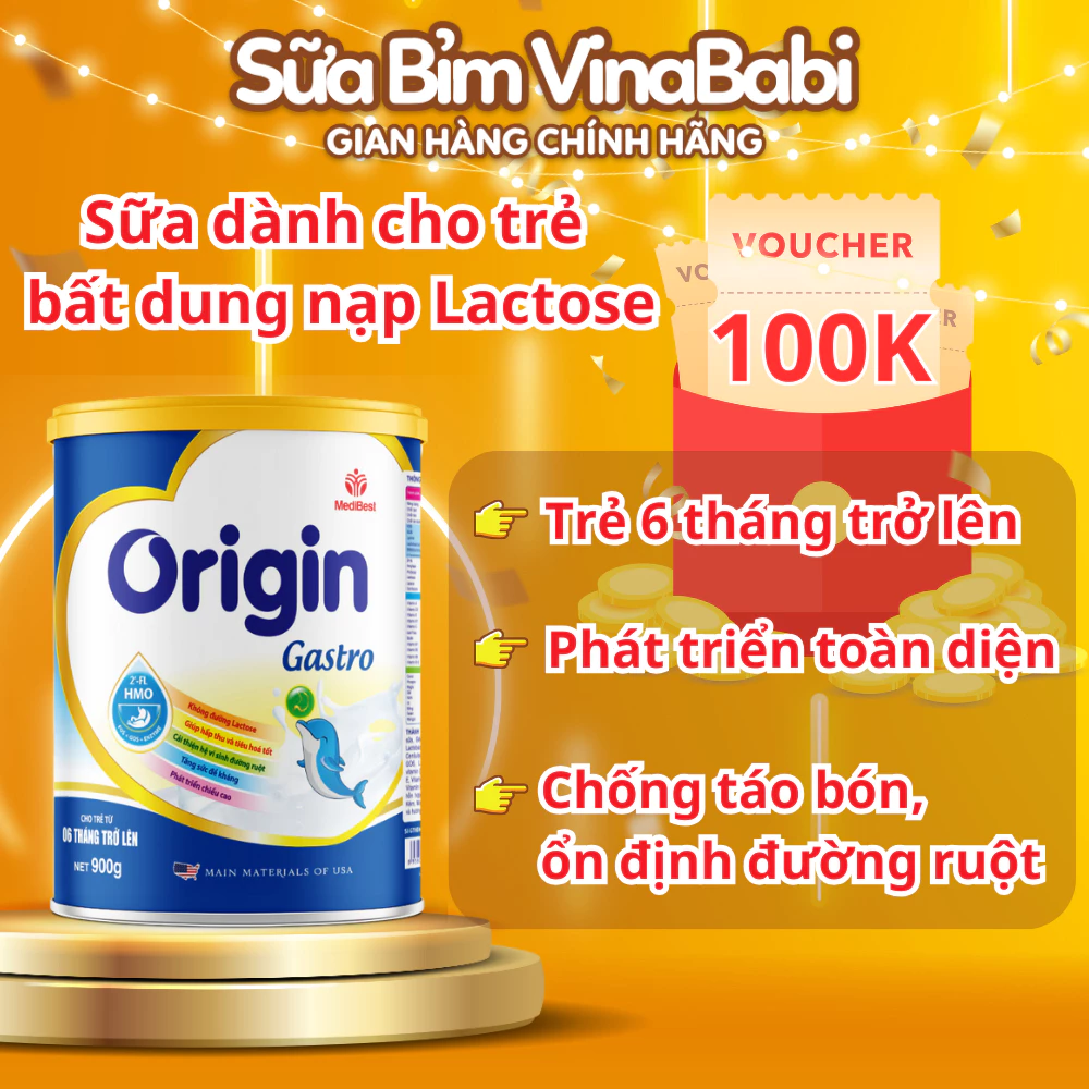 Origin Gastro 800G - Dinh dưỡng dành cho trẻ có hệ tiêu hóa kém từ 6 tháng [Hàng chính hãng Medibest]