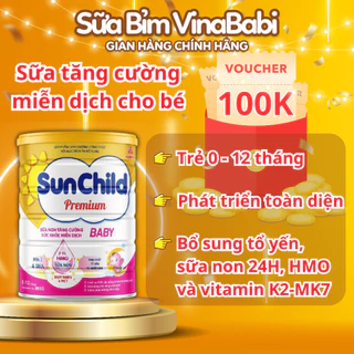 Sữa Bột SunChild Premium Baby 800g - Cải thiện cân nặng cho trẻ 0-12 tháng [Hàng chính hãng Medibest]