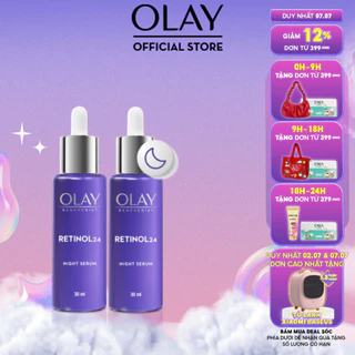 Combo 2: Serum OLAY RETINOL24 Giúp Trẻ Hóa Da & Mờ Nếp Nhăn 30ML X2