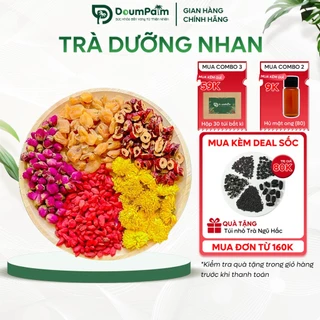 Trà DƯỠNG NHAN - Giảm Cân, Đẹp Da, Giữ Dáng An Thần - Mát Gan, Thanh Lọc, Hỗ Trợ Mất Ngủ - DOUMPALM 3 VỊ/SET