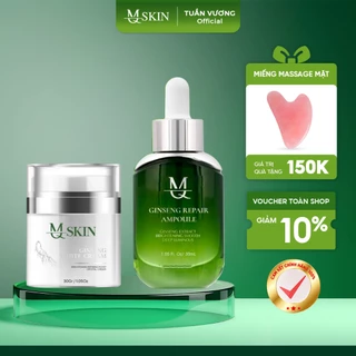 Combo Kem Face, Serum căng bóng MQ Skin dưỡng da sau tái tạo Mq Skin Chính Hãng