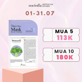 [MUA 5 GIẢM 50%] [HSD Trước T11/2024] Mặt Nạ Nuôi Dưỡng & Cấp Ẩm Bông Cải Ariul 7 Days Plus Mask Broccoli 20 gr