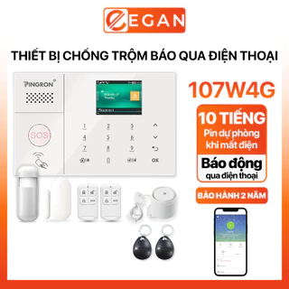 Báo động chống trộm gọi điện báo qua điện thoại GSM dùng sim và wifi Pingron PR-107W4G - Bảo hành 18 tháng