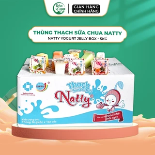 Thùng thạch sữa chua Natty Long Hải - Hương vị trái cây - Trọng lượng thùng 5Kg | Tròn vị xưa