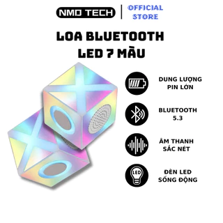 Loa bluetooth mini Loa bluetooth chữ X LED siêu sáng pin 400mAh âm thanh sống động vang xa 10m bass cực mạnh