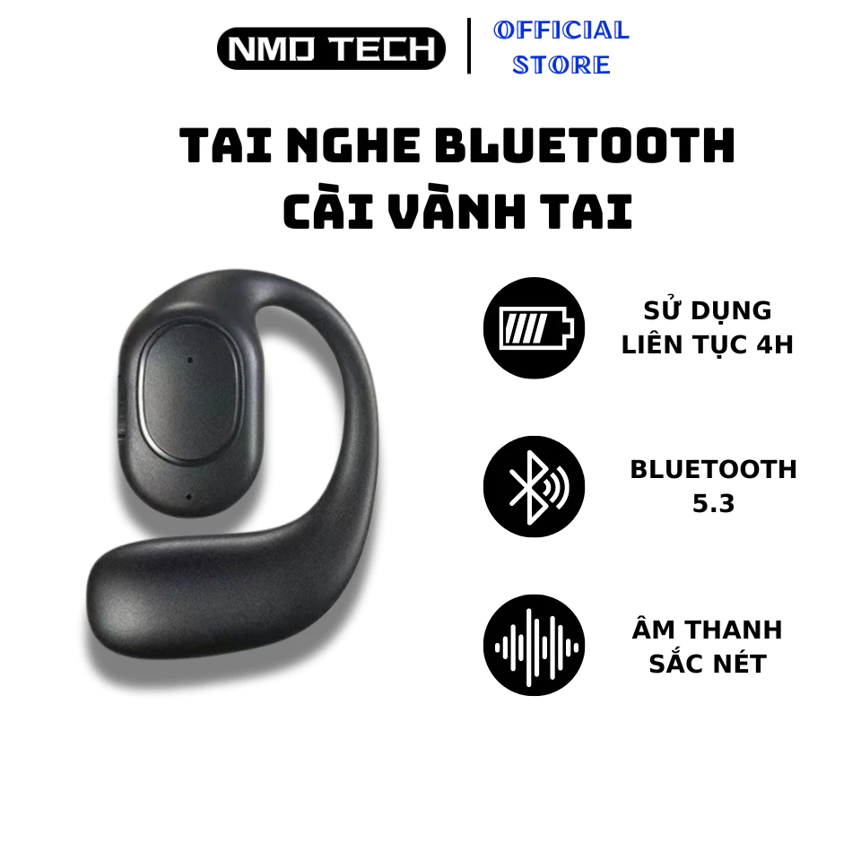 Tai nghe bluetooth tai nghe cài vành tai bluetooth 5.3 âm thanh sắc nét  thông minh tiện lợi đa năng