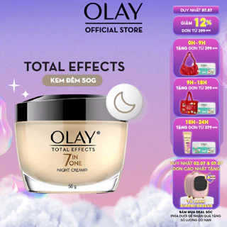 Kem Dưỡng Ẩm Ban Đêm Phục Hồi & Làm Chậm 7 Dấu Hiệu Lão Hóa OLAY TOTAL EFFECTS 50G