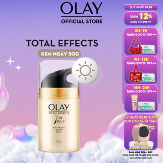 Kem Dưỡng Ẩm Ban Ngày Phục Hồi & Làm Chậm 7 Dấu Hiệu Lão Hóa Dịu Nhẹ SPF 15 OLAY TOTAL EFFECTS 50G