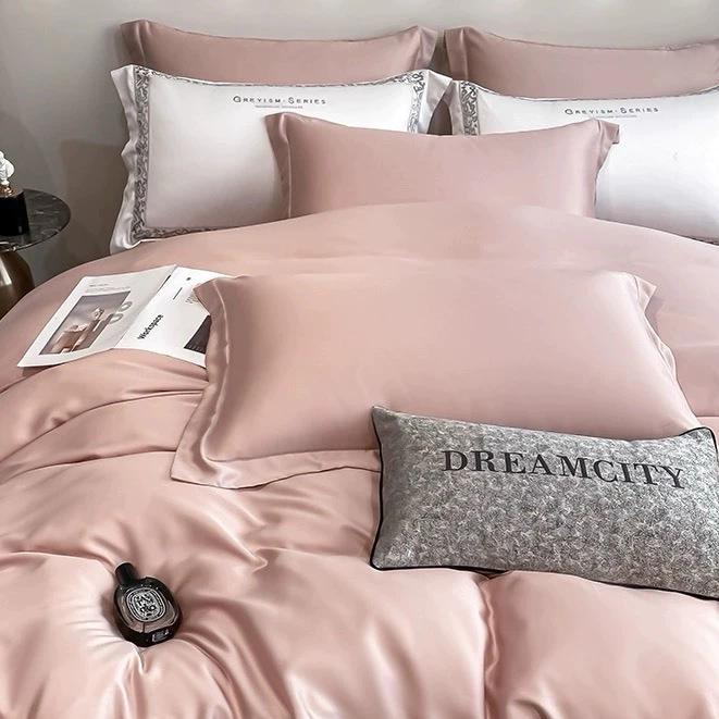 Bộ Chăn Ga Gối 4 Món Lụa Tencel 40S Decor Phòng Ngủ Style Hàn Quốc Mềm Mịn Thoáng Mát Đủ Kích Thước