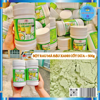 Bột Rau Má Đậu Xanh Cốt Dừa, Hộp 500gr, Thực Phẩm Đất Việt