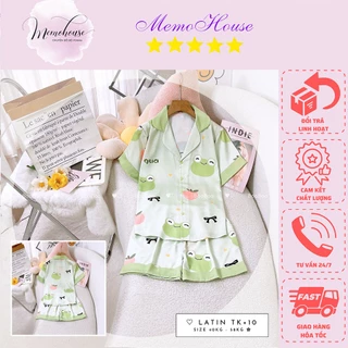 Đồ Mặc Nhà Pijama Lụa Latin Quần ĐÙI Freesize - HÀNG THIẾT KẾ CAO CẤP BOO