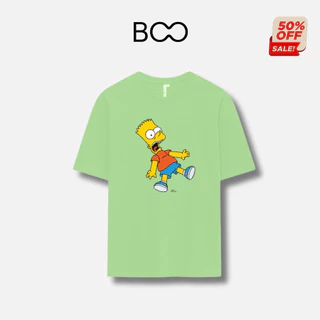 Áo Thun BOO Unisex Cotton Oversized In Graphic Bart Shockwave The Simpsons