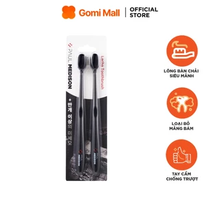 Combo 2 Cây Bàn Chải Đánh Răng Than Đen Bảo Vệ Sức Khỏe Răng Miệng Paul Medison Lacha ToothBrush Gomi Mall