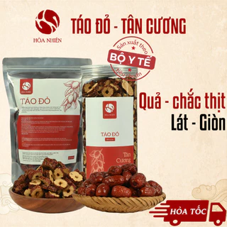 Táo Đỏ Tân Cương sấy khô; Táo đỏ tân cương nguyên quả, Trà Táo đỏ cắt lát sấy giòn Hòa Nhiên