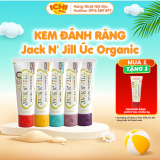 Kem đánh răng cho bé hữu cơ Jack N' Jill Úc Organic chính hãng 50g, cho bé trên 6 tháng