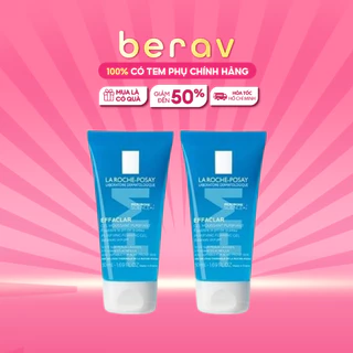 Combo 2 Gel rửa mặt cho da dầu nhạy cảm La Roche-Posay Effaclar Foaming Gel M+ 50mlx2